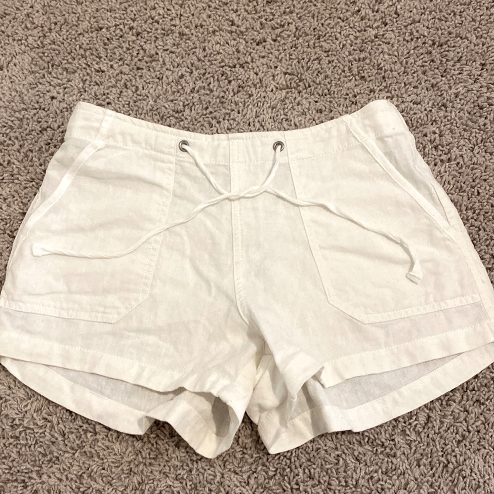 altard state white linen shorts